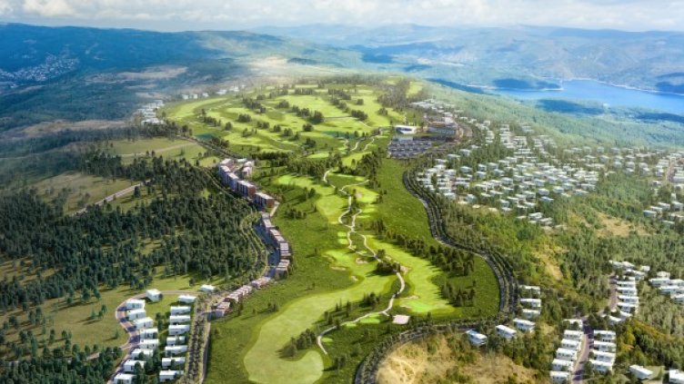 Общ изглед на голф игрището, хотела и яз. "Искър". Източник: "Маркан Холдинг" АД
Зона от линейния парк. Източник: "Маркан Холдинг" АД