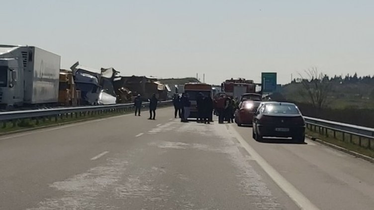 Катастрофата на АМ "Марица". Снимка: БГНЕС