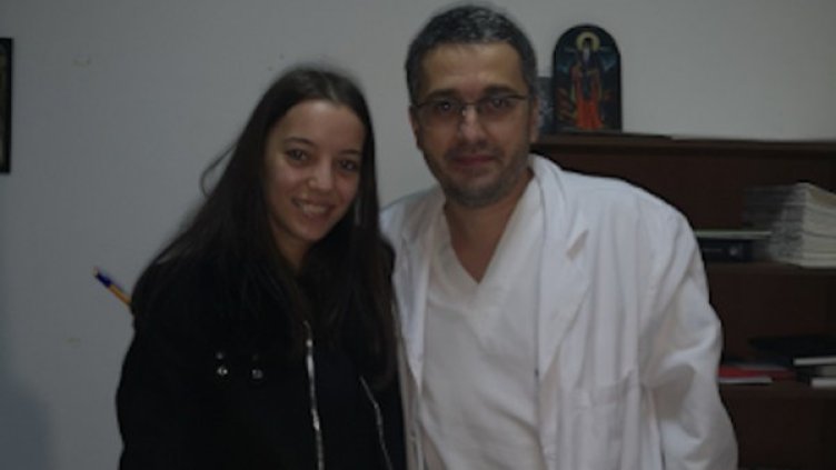 На снимката: Хелин и доц. Минкин