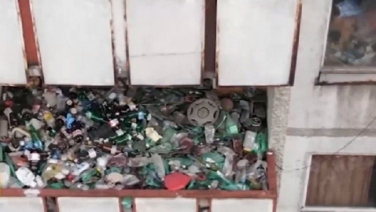 Снимка: Кадър Нова тв, терасата на Митко във Видин