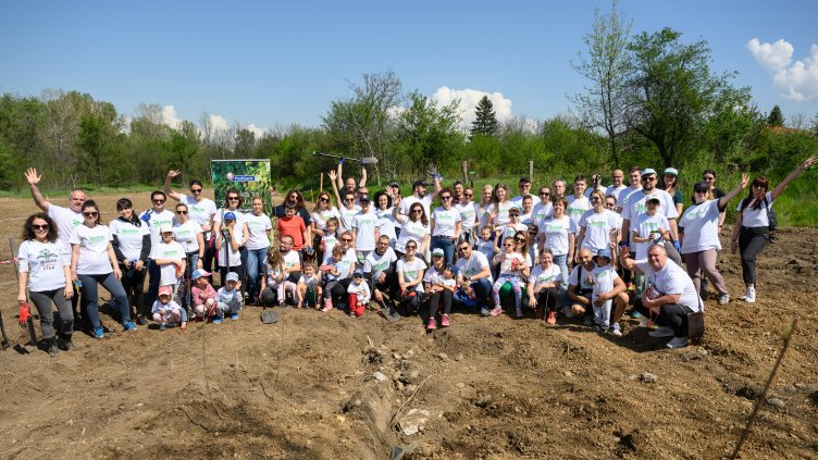 Доброволци от Пощенска банка се включиха в инициативата "Новата гора на София - 3", засаждайки над 700 нови дръвчета