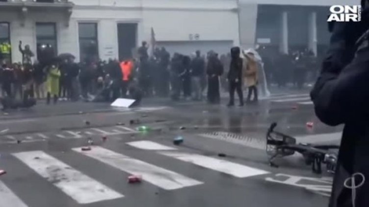 Протести и безредици в Брюксел заради COVID мерките