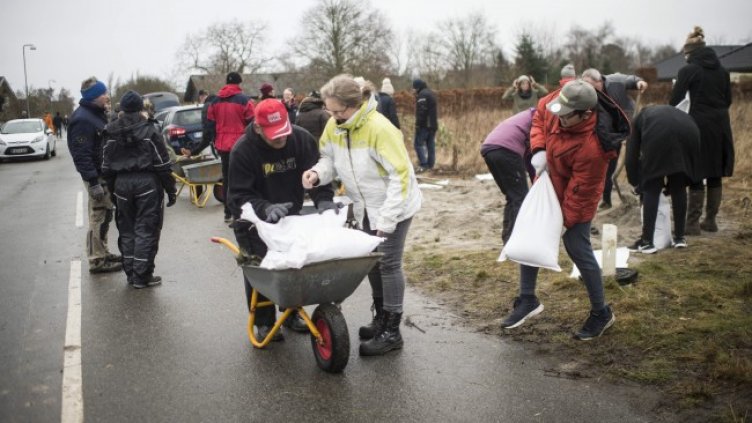 В Дания се готвят срещу наводнения. Снимка: БГНЕС