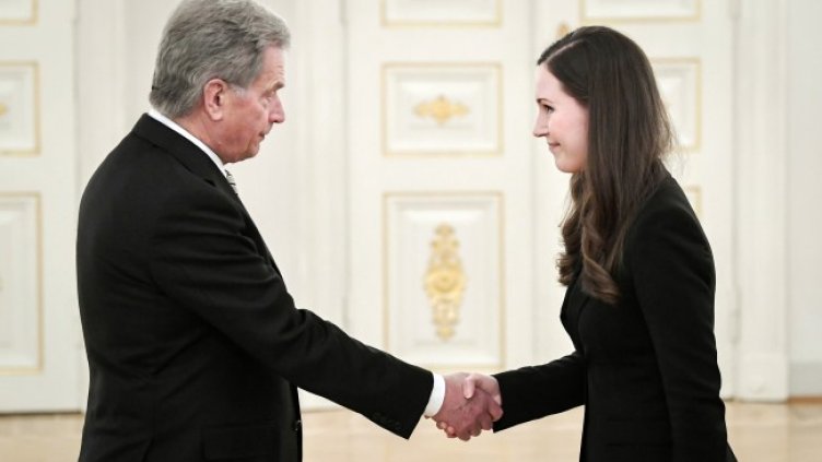 Саули Нийнистьо и Сана Марин. Снимка: архив, БГНЕС