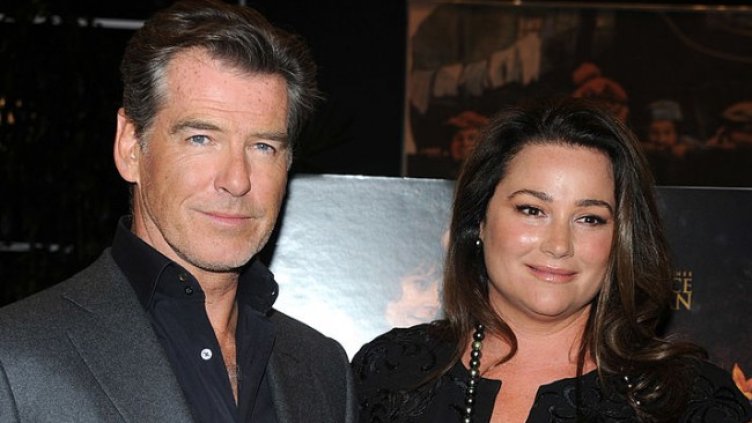 Броснан със съпругата си; Снимка: Getty