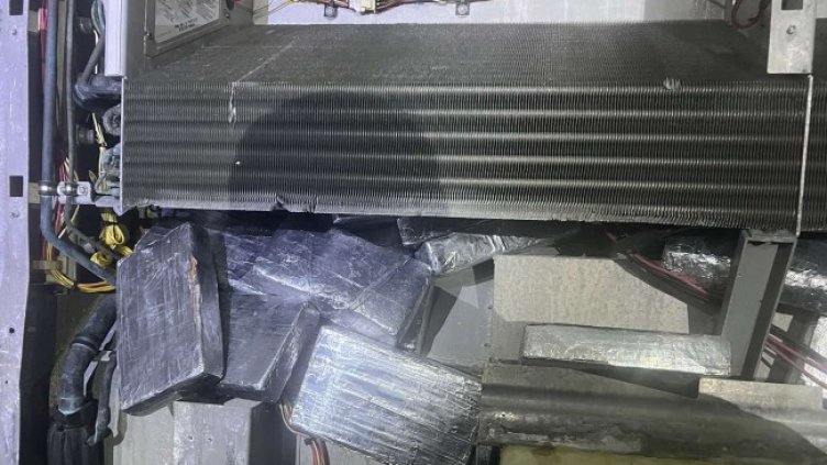 Тайникът с откритите наркотици. Снимка: БГНЕС