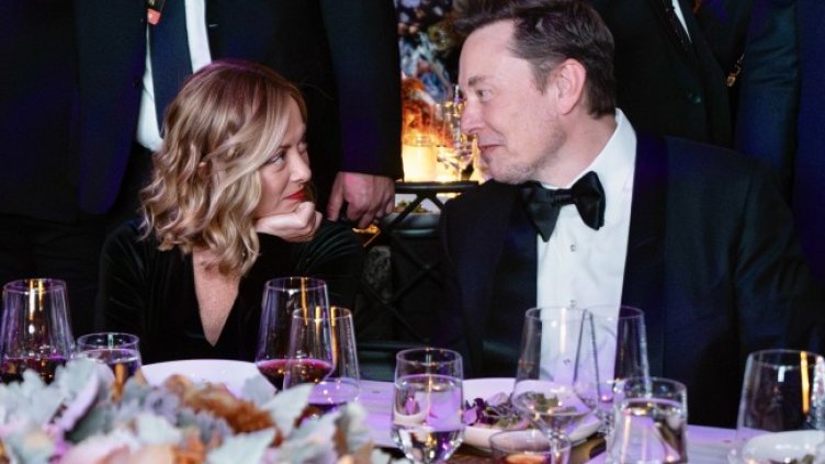 Джорджа Мелони и Илон Мъск. Снимка: архив, БГНЕС