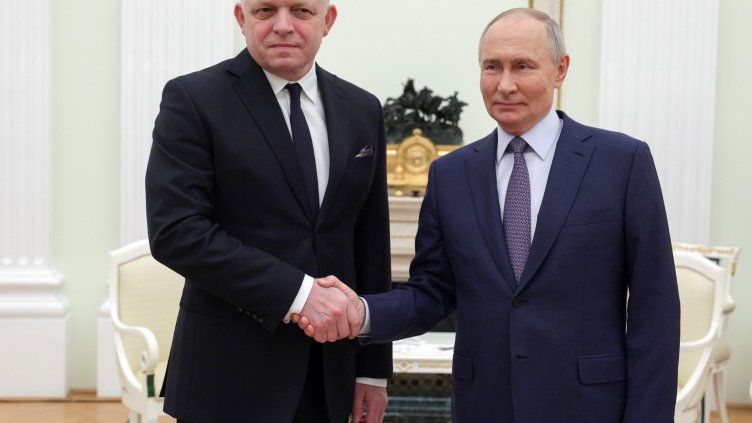 Фицо се срещна с Путин в Москва в края на 2024 година. Снимка: БГНЕС