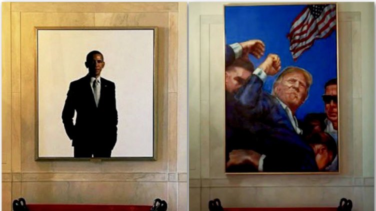 Тръмп окачи в Белия дом картина, показваща опита за убийството му 