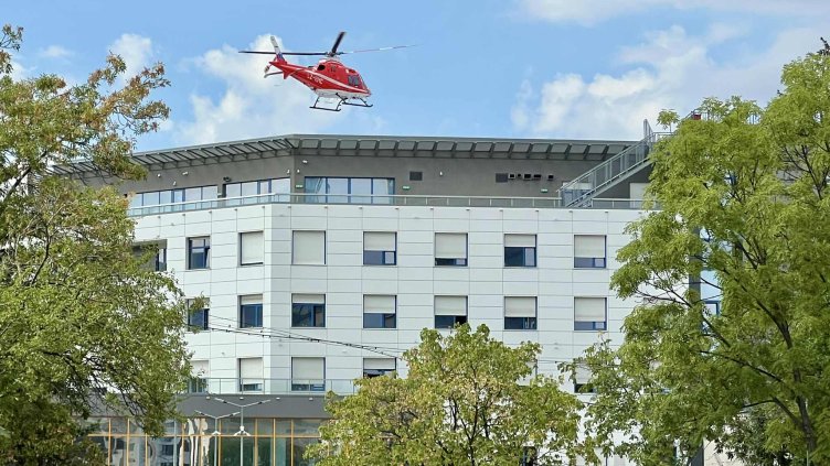 Хеликоптерът  с Мартин. Снимка: Dnes.bg