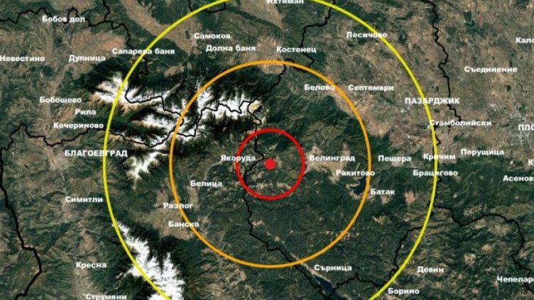 Карта: Национален институт по Геофизика, геодезия и география към БАН