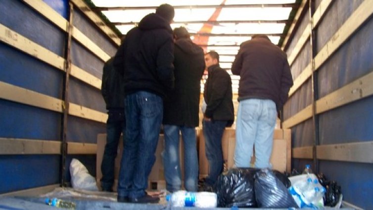 Нелегални емигранти заловени на Капитан Андреево