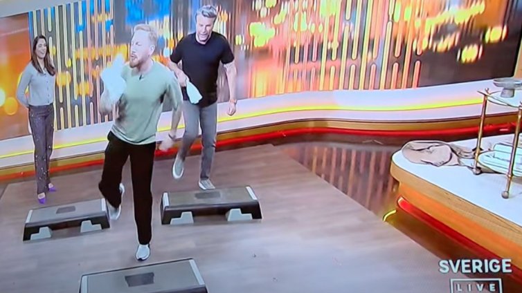  Азис в следобедна гимнастика по шведска телевизия ВИДЕО