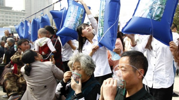 Торби с чист въздух - хит в Китай