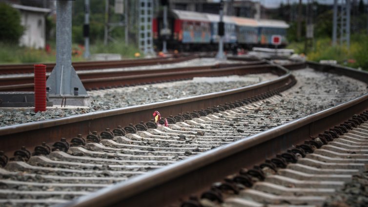 Спасиха жена, заседнала на прелез, секунди преди влак да я помете