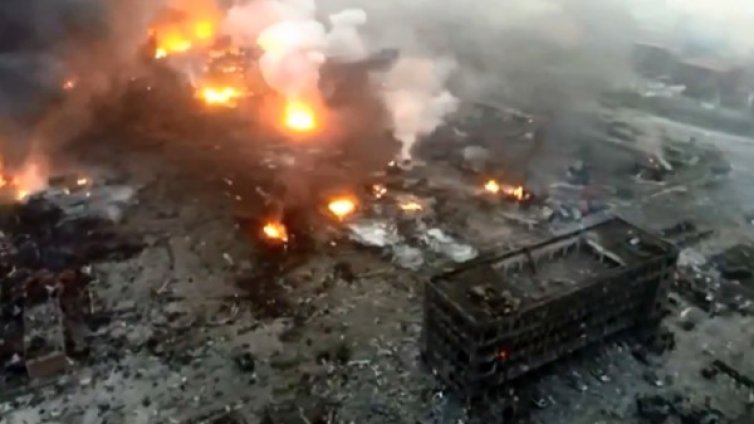 Въздухът в района на взрива в Китай силно замърсен