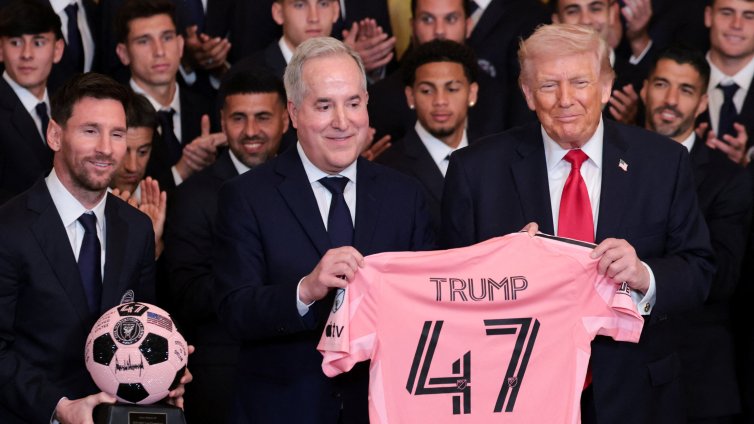 Президентът Тръмп приветства Меси и Интер Маями в Белия дом СНИМКИ