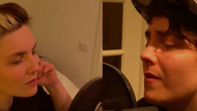 Транссексуален швед направи дует със самия себе си