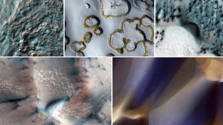 Ето я Червената планета през зимата!