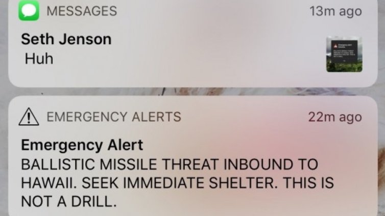 Паника на Хаваите заради фалшива тревога за балистична ракета