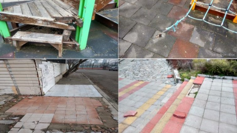 Граждани алармират: Дупки, плочки за баня върху тротоар...