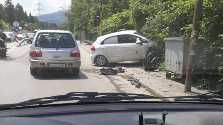 Челен удар между коли, едната &ndash; в храстите