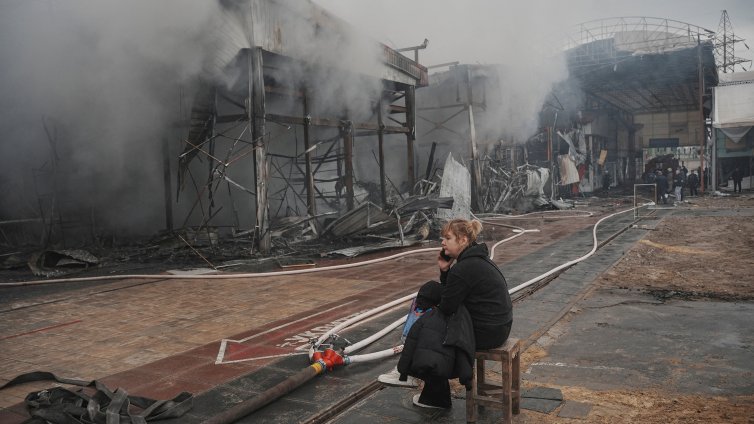Масирано руско въздушно нападение над Харков