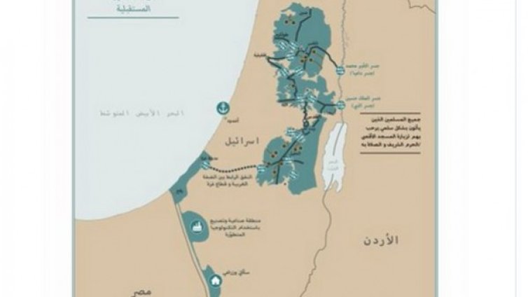 Ето я картата на Израел и Палестина: Така я вижда Тръмп