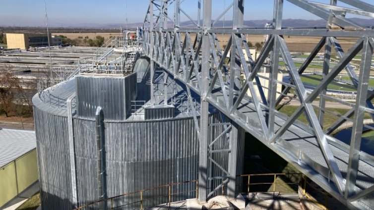 "Софийска вода" пусна в експлоатация нов метан танк в пречиствателната станция за отпадъчни води