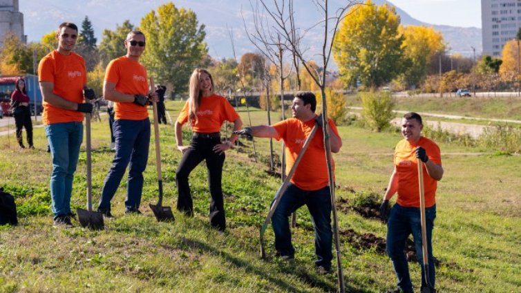 От MyFin засадиха липи в Кюстендил за рождения си ден
