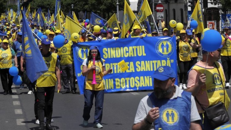 Протест на учителите в Румъния