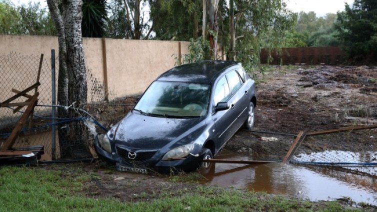Силни дъждове причиниха големи щети в Северна Гърция