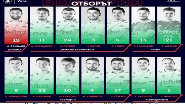 Пламен Константинов определи състава на България за Евро 2023