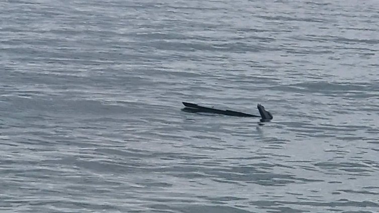 Край румънското пристанище Мидия край Черно море е забелязан дрон