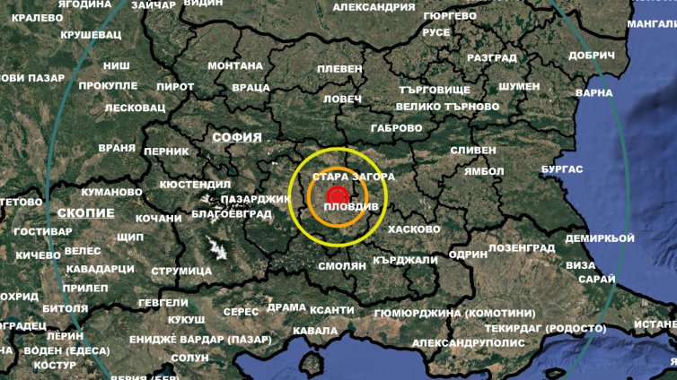 Земетресение край Раковски в полунощ