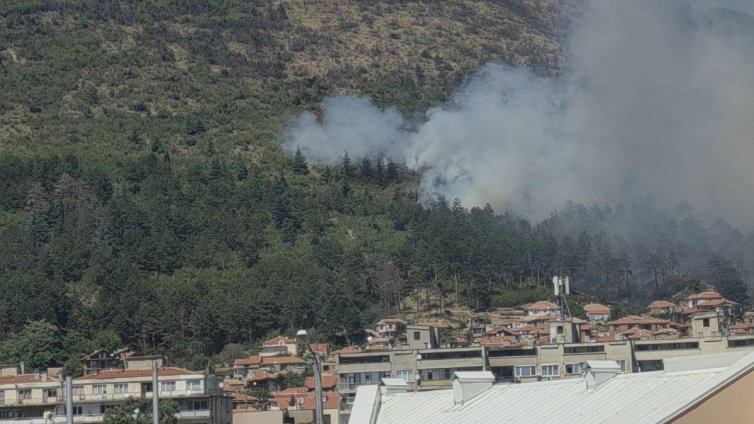 Голям пожар гори в местността "Свети Георги" в Сливен