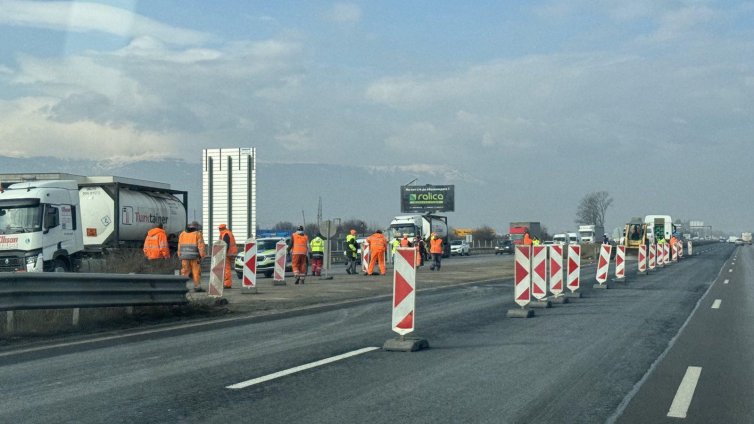 Ограничения на АМ “Тракия” между 157-и и 162-и км