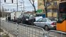 Зрелищна верижна катастрофа в София: Пет автомобила кацнаха един върху друг 