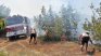 И военни се включиха в гасенето на пожара край Хасково