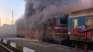 Влак гори на гарата в Бургас 