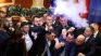 Бой в албанския парламент, депутати запалиха и факли ВИДЕО