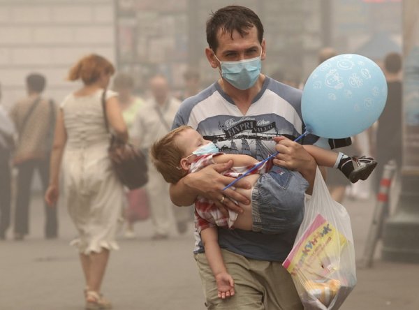 Около Москва има 26 действащи пожара в торфища. Само за последното денонощие в Русия са възникнали над 300 нови огнища. Снимка: БГНЕС