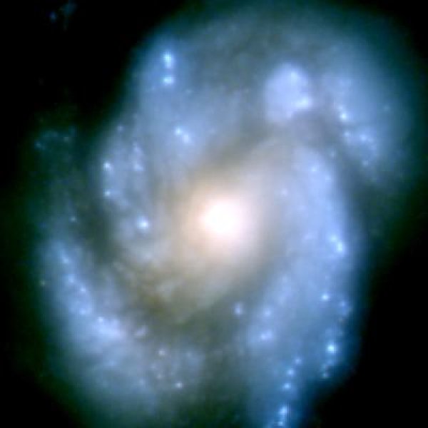 Спираловидната галактика M100.   Изображение: NASA