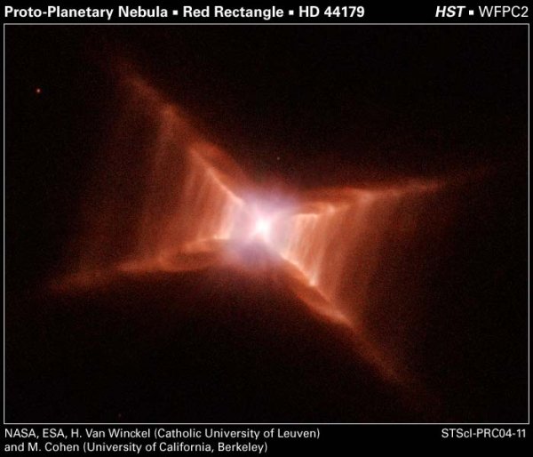 Умиращата звезда HD 44179. Изображение:  NASA; ESA; Hans Van Winckel (Catholic University of Leuven, Belgium); and Martin Cohen (University of California, Berkeley)