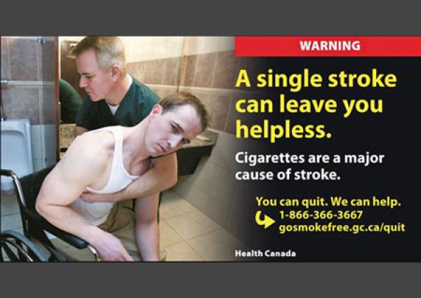 Само един инсулт може да ви направи безпомощен. Тютюнопушенето е една от главните причини за инсулт.
Изображение: hc-sc.gc.ca