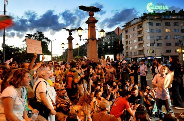 Протестите на Орлов мост. Снимка: Булфото