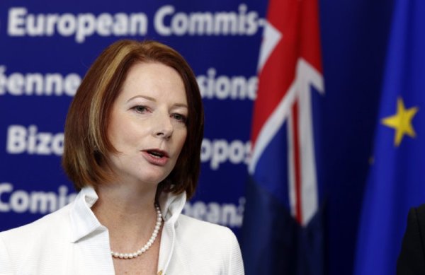 Премиерката на Австралия Джулия Гилард e най-силният политик в своята страна в последните години. Преди 2 месеца тя запази поста си на лидер на управляващата Лейбъристка партия. Снимка: Reuters