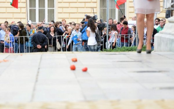 Другите останаха да се въргалят на стълбите. Снимка: Булфото