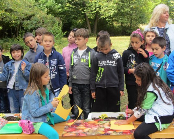 Зелена класна стая днес отвори врати в Перник. Тя е разположена на открито в парка на най-големия пернишки квартал &quot;Изток&quot;. Екостаята е подарък на децата от кметство &quot;Изток&quot;. От придобивката ще се възползват три основни училища и четири професионални гимназии, намиращи се на територията на кметството. Снимка: БТА