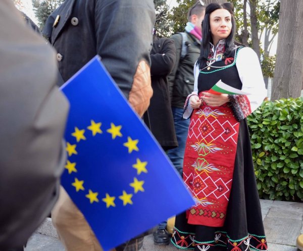 Протестът в Пловдив. Снимка: БТА